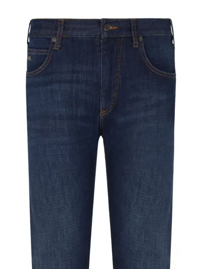 Emporio Armani J75 Slim-fit Selvedge Denim Jeans In Blue