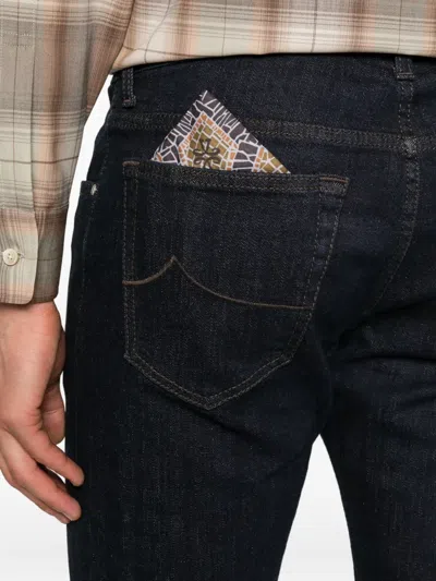 Jacob Cohen Bard Button-fly Jeans In Blue