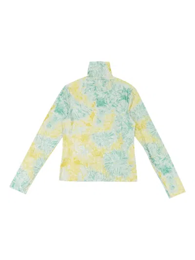 Callipygian Tie-dye Turtleneck Top In Multi