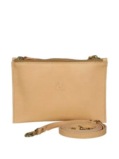 双拉链皮质手拿包