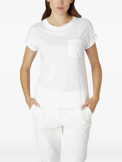 Eleventy Patch-pocket Rolled-cuff T-shirt In White