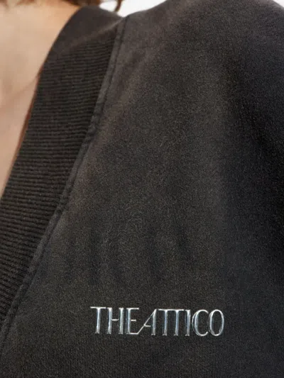 Attico American Fleece Dress In Gray