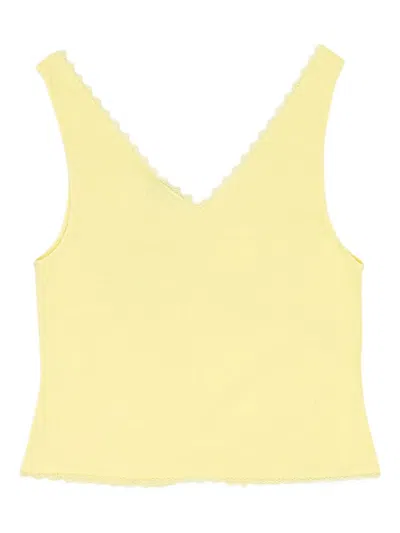 Callipygian V-neck Tank Top In Yellow