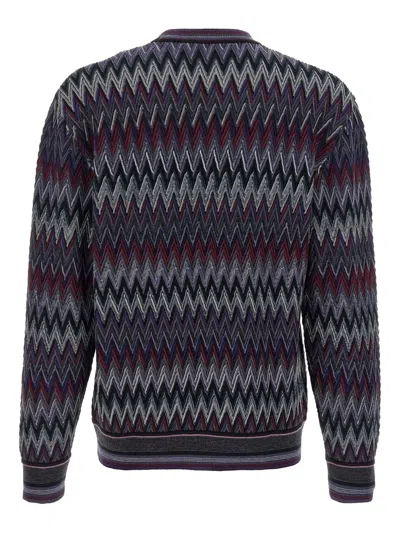 Missoni Zigzag Pattern Sweater Sweaters And Cardigans Blue In Multi