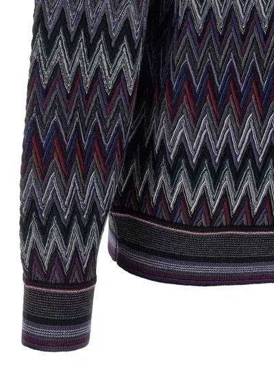 Missoni Zigzag Pattern Sweater Sweaters And Cardigans Blue In Multi