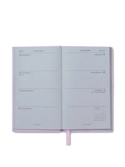 Smythson Panama Leather Weekly Diary 2026 In Purple