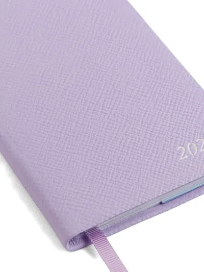 Smythson Panama Leather Weekly Diary 2026 In Purple