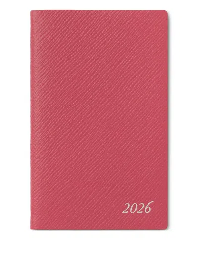 Smythson Panama Leather Weekly Diary 2026 In Red