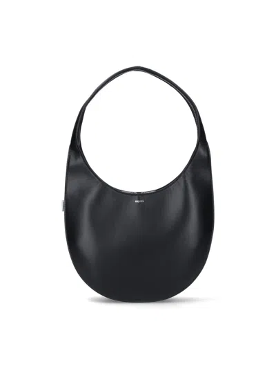Coperni Medium Soft Swipe Leather Shoulder Bag In Black