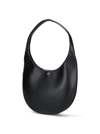 Coperni Medium Soft Swipe Leather Shoulder Bag In Black
