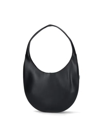 Coperni Medium Soft Swipe Leather Shoulder Bag In Black