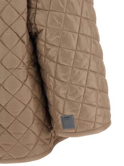 Max Mara The Cube Delfina Reversible Hood In Brown