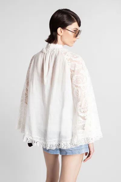 Zimmermann White Lace Shirt In White