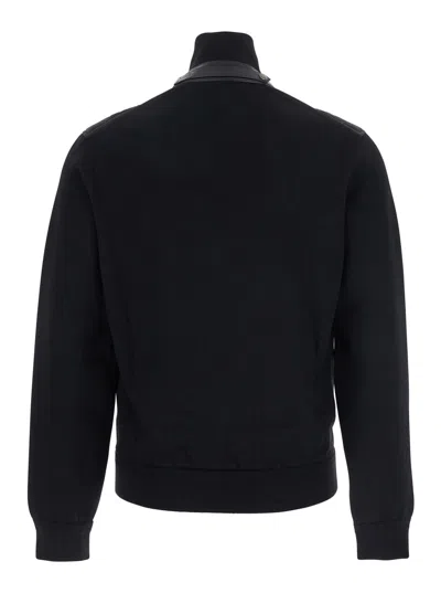 Tom Ford Light Nylon Merino Zip Through In Black