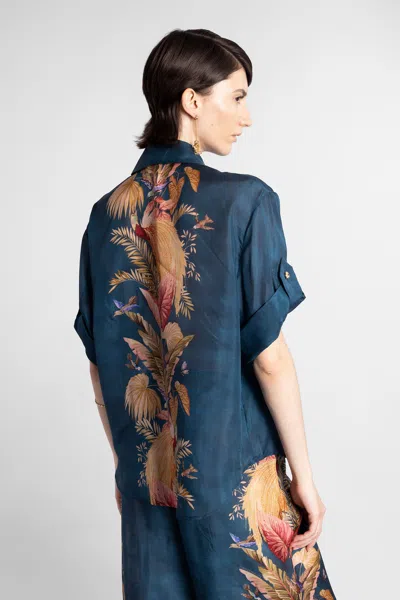 Zimmermann Ascension Relaxed Shirt In Blue