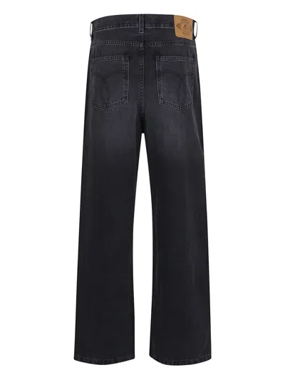 Fiorucci High-waisted Wide-leg Jeans In Black