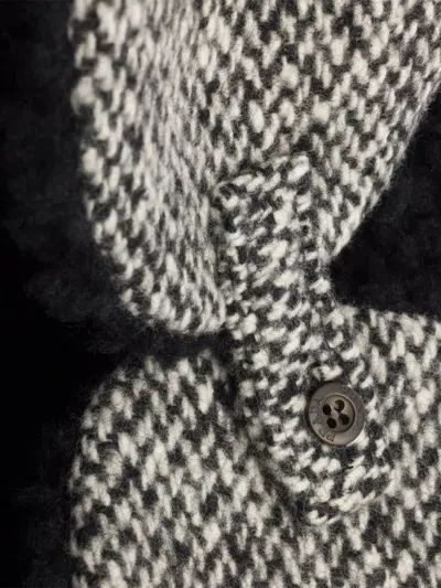 Prada Tweed Trapper Hat In Black