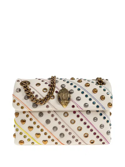 Kurt Geiger London Mini Kensington Leather Convertible Shoulder Bag In White