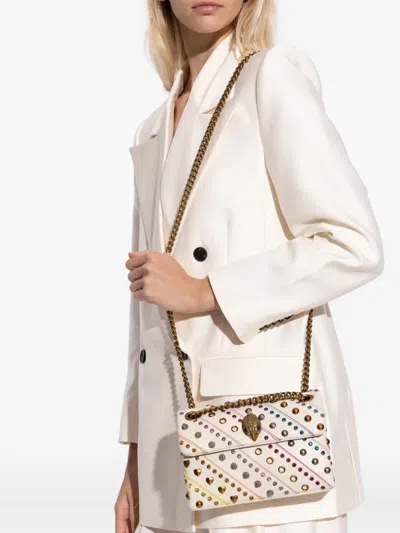 Kurt Geiger London Mini Kensington Leather Convertible Shoulder Bag In White