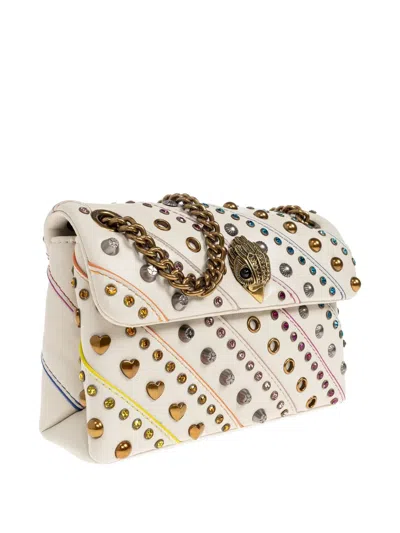 Kurt Geiger London Mini Kensington Leather Convertible Shoulder Bag In White
