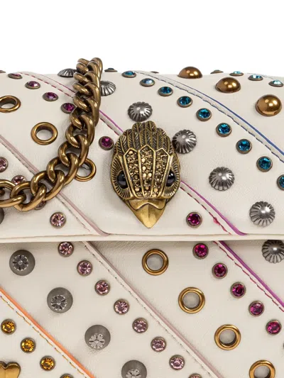 Kurt Geiger London Mini Kensington Leather Convertible Shoulder Bag In White