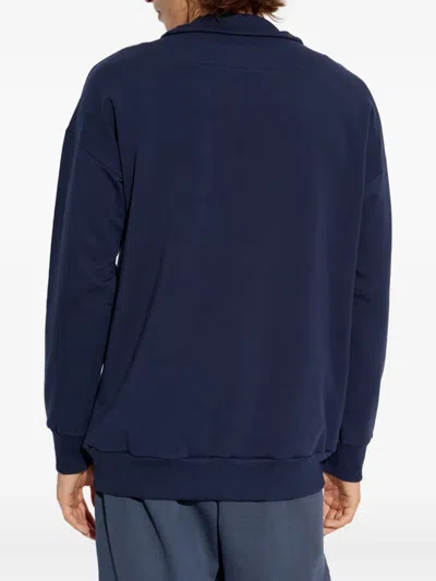 Hanro Zip-up Sweatshirt In Blue
