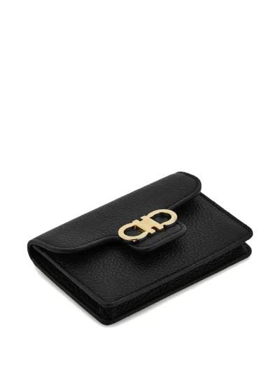 Ferragamo Gancini Key Ring In Black