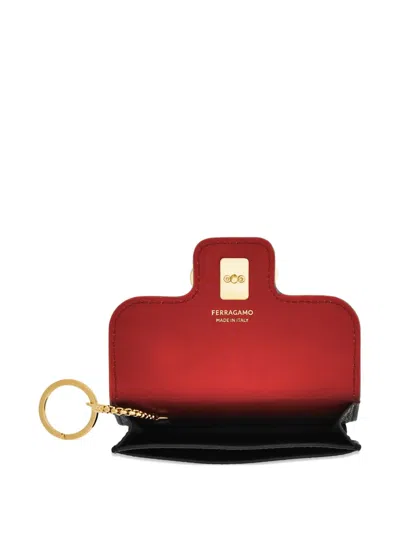 Ferragamo Gancini Key Ring In Black