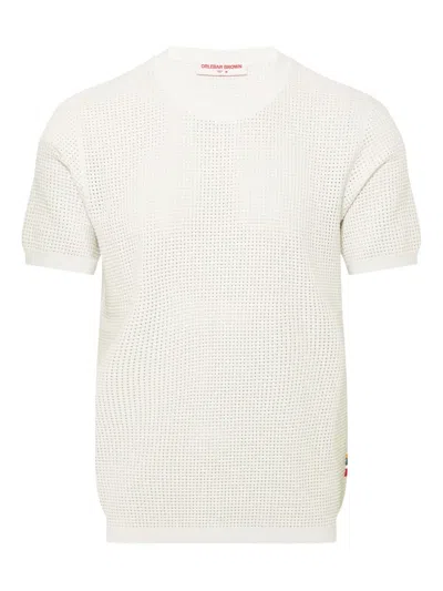 Orlebar Brown Textured-knit T-shirt In White