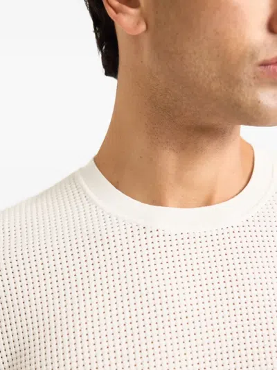 Orlebar Brown Textured-knit T-shirt In White
