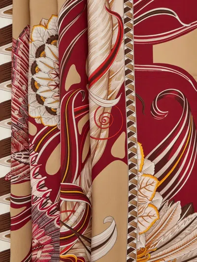 蝴蝶印花真丝围巾