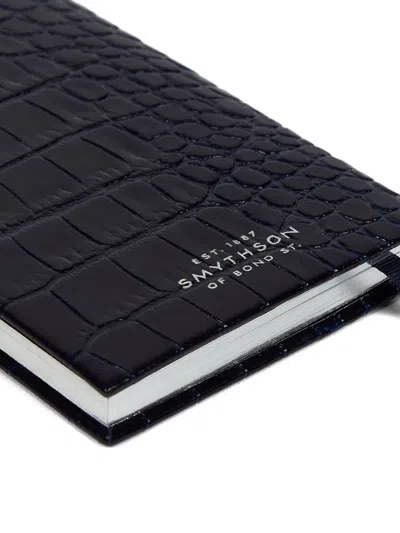 Smythson Croc-embossed Mara Leather Panama 2026 Diary In Black