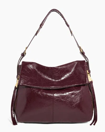 Aimee Kestenberg Bali Double Entry Leather Hobo In Burgundy