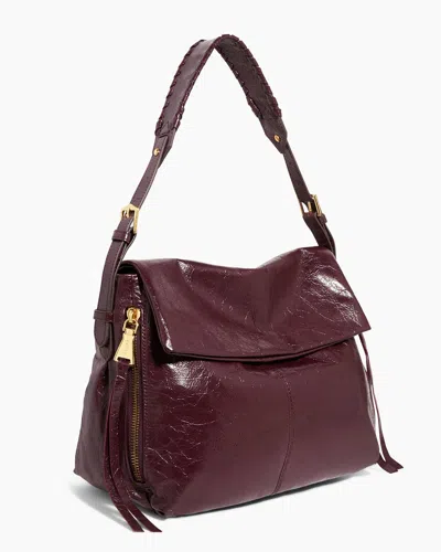 Aimee Kestenberg Bali Double Entry Leather Hobo In Burgundy