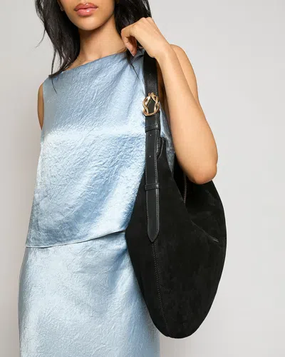 Aimee Kestenberg Large Unity Suede Hobo Bag In Black