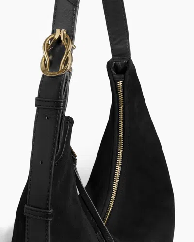 Aimee Kestenberg Large Unity Suede Hobo Bag In Black
