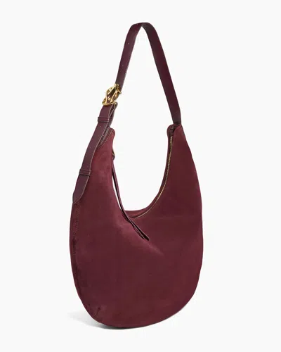 Aimee Kestenberg Large Unity Suede Hobo Bag In Burgundy