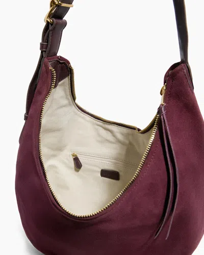 Aimee Kestenberg Large Unity Suede Hobo Bag In Burgundy