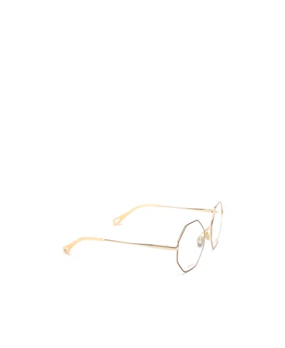 Chloé Eyewear Octagonal Frame Glasses In Gold