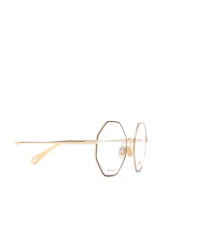 Chloé Eyewear Octagonal Frame Glasses In Gold