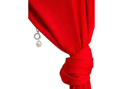 Givenchy Falling Effect Knot Buckle Backless Vest In Red