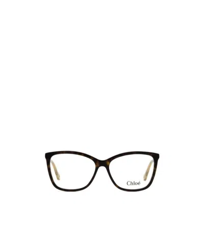Chloé Tortoiseshell Square-frame Glasses In Brown