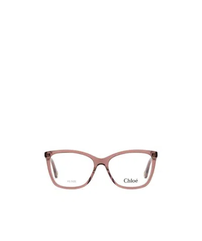 Chloé Square-frame Optical Glasses In Pink