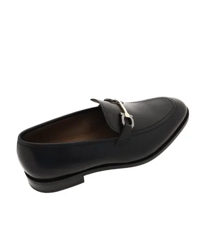 Ferragamo Gancini Ornament Loafers In Calf Leather In Nernewbiscnewbisc