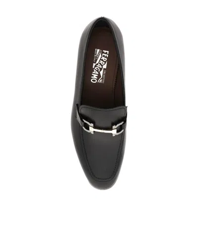 Ferragamo Gancini Ornament Loafers In Calf Leather In Nernewbiscnewbisc