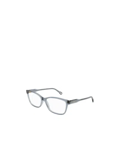 Chloé Rectangular Frame Glasses In White