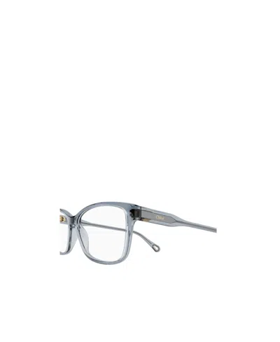 Chloé Rectangular Frame Glasses In White