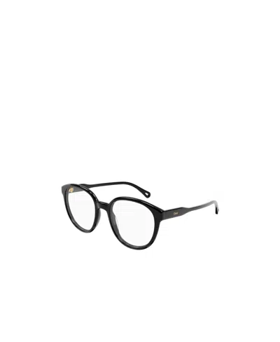 Chloé Oval Frame Glasses In Black