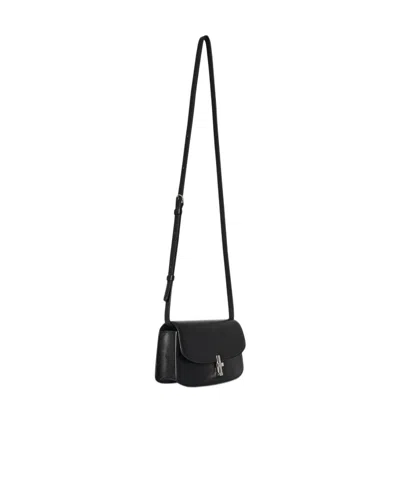 The Row E/w Sofia Snap Shoulder Bag In Black