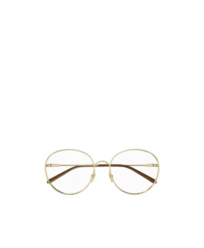 Chloé Geometric Frame Flat Mirror In Gold